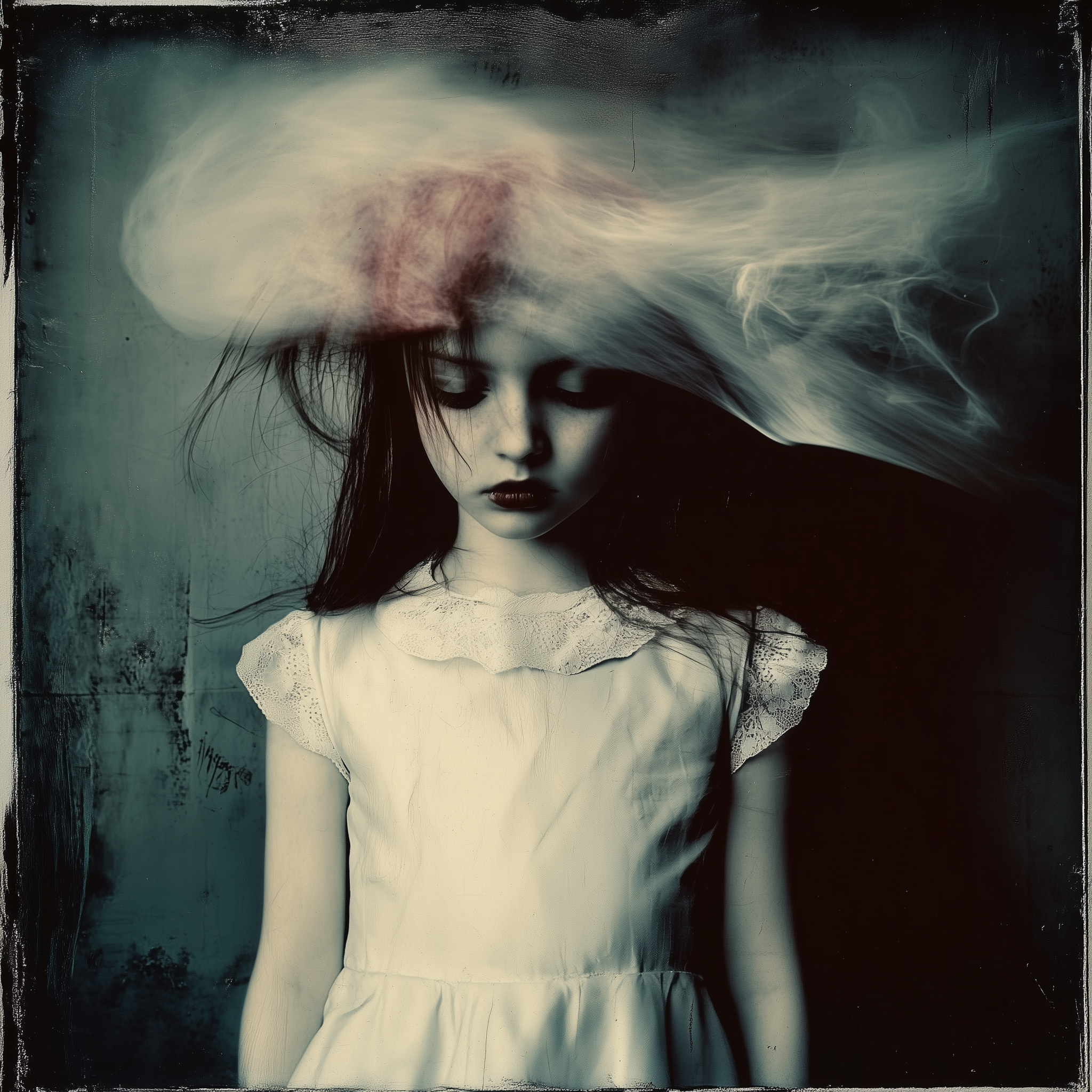 ethereal blur haunting portrait